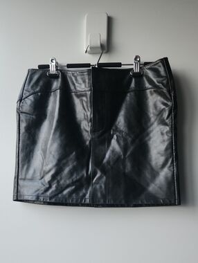 Gap Genuine Aged Leather Mini Pencil Skirt